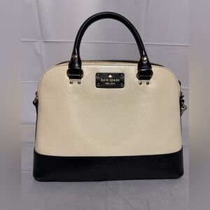 Kate Spade Classic Satchel Black and Cream Women's HandBag